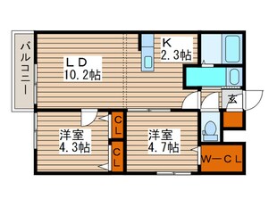 レジーナＮ２２の物件間取画像